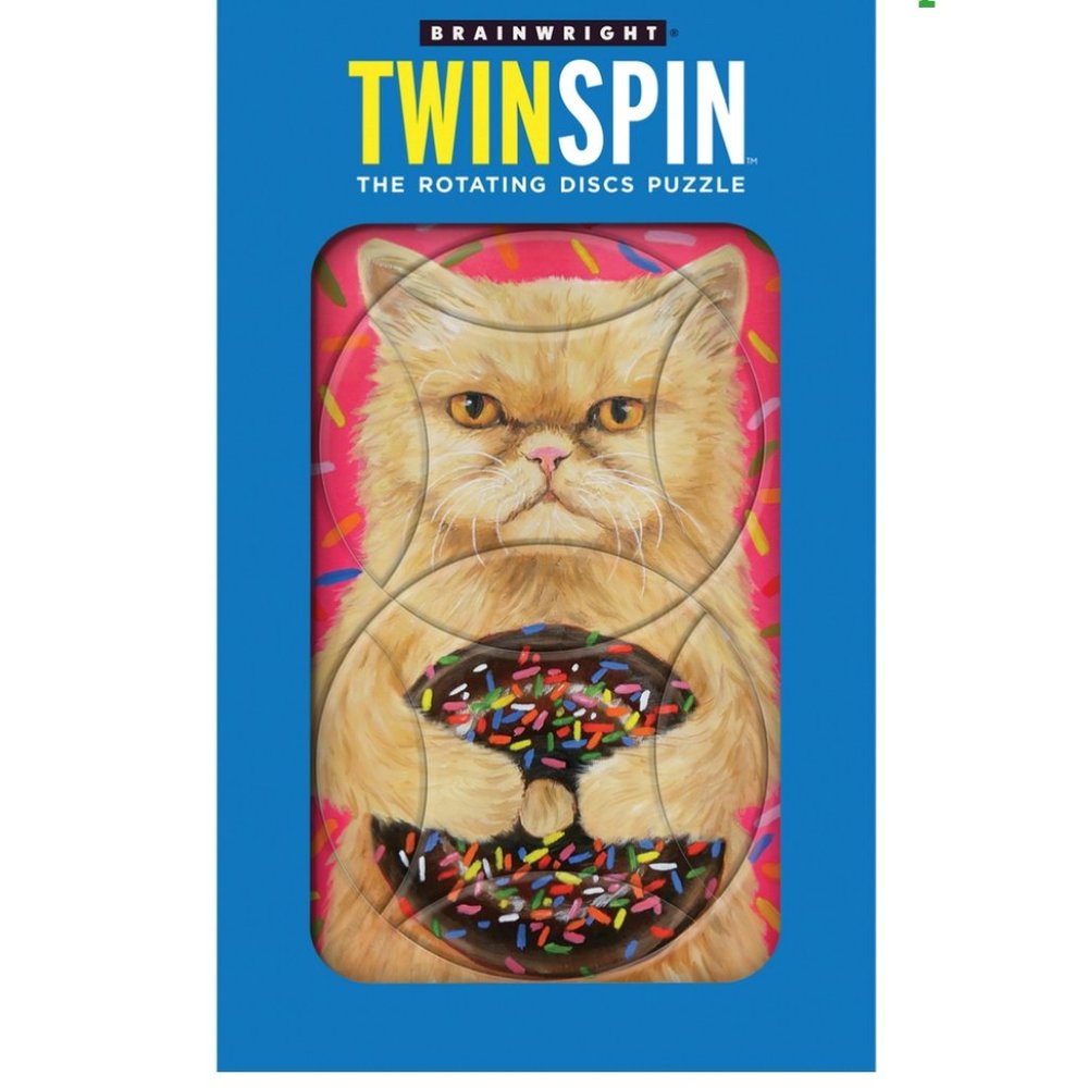 Twin Spin - Donut Cat The Rotating Discs Puzzle NIB